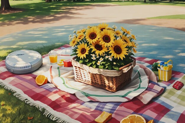 Il Perfetto Picnic Boho Chic con un Tocco di Colore